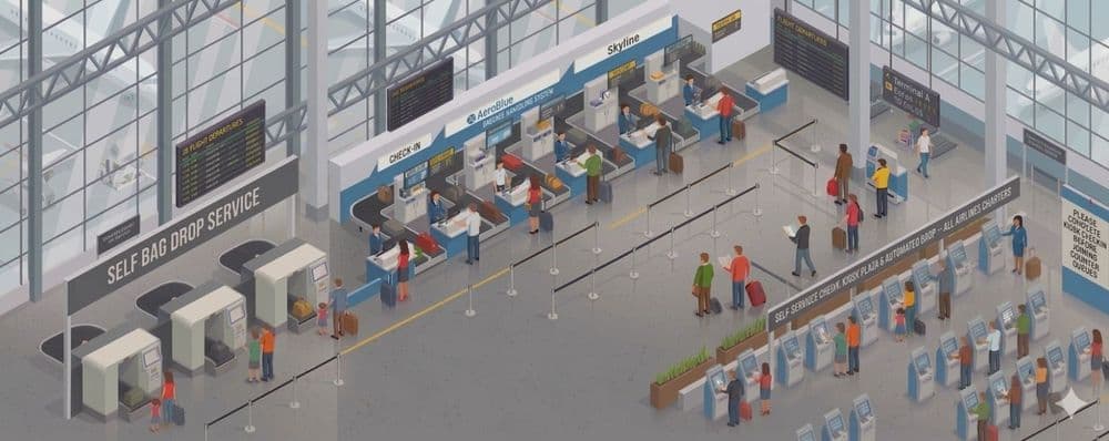 Interactive airport terminal map